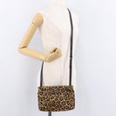LOEWE Shoulder Bag Harako Leather Brown Gold Auth 185738A-21
