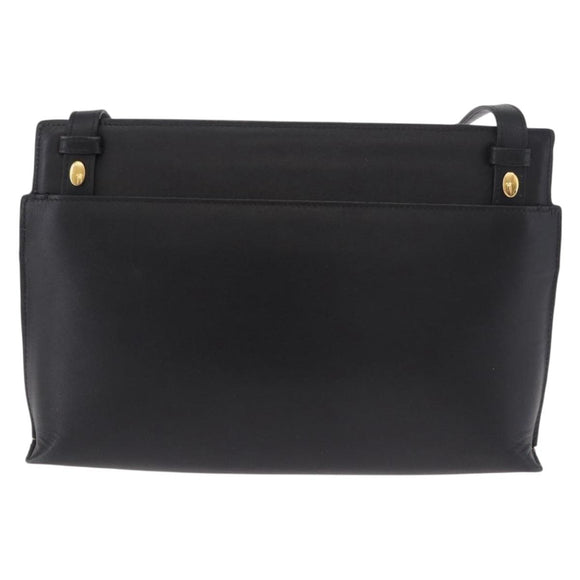 LOEWE Shoulder Bag Harako Leather Brown Gold Auth 185738A