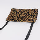 LOEWE Shoulder Bag Harako Leather Brown Gold Auth 185738A-6