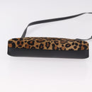 LOEWE Shoulder Bag Harako Leather Brown Gold Auth 185738A-5