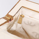 CHANEL Hand Bag Canvas Pink Gold CC Auth 185742A-21