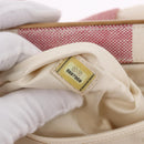 CHANEL Hand Bag Canvas Pink Gold CC Auth 185742A-12