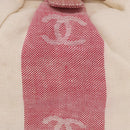 CHANEL Hand Bag Canvas Pink Gold CC Auth 185742A-3