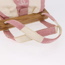 CHANEL Hand Bag Canvas Pink Gold CC Auth 185742A-9