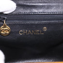 CHANEL Matelasse Chain Shoulder Bag Caviar Skin Yellow Gold CC Auth 185743A-21