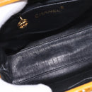 CHANEL Matelasse Chain Shoulder Bag Caviar Skin Yellow Gold CC Auth 185743A-10