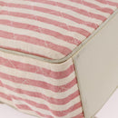 CHANEL Big Matelasse Chain Shoulder Bag Canvas Pink Gold CC Auth 185745SAV-16