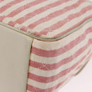 CHANEL Big Matelasse Chain Shoulder Bag Canvas Pink Gold CC Auth 185745SAV-17