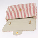 CHANEL Big Matelasse Chain Shoulder Bag Canvas Pink Gold CC Auth 185745SAV-9