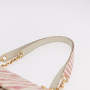 CHANEL Big Matelasse Chain Shoulder Bag Canvas Pink Gold CC Auth 185745SAV-14