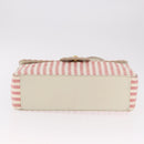CHANEL Big Matelasse Chain Shoulder Bag Canvas Pink Gold CC Auth 185745SAV-5