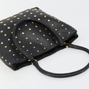 PRADA Hand Bag Leather Black Gold Auth 185746A-6