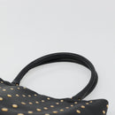 PRADA Hand Bag Leather Black Gold Auth 185746A-8