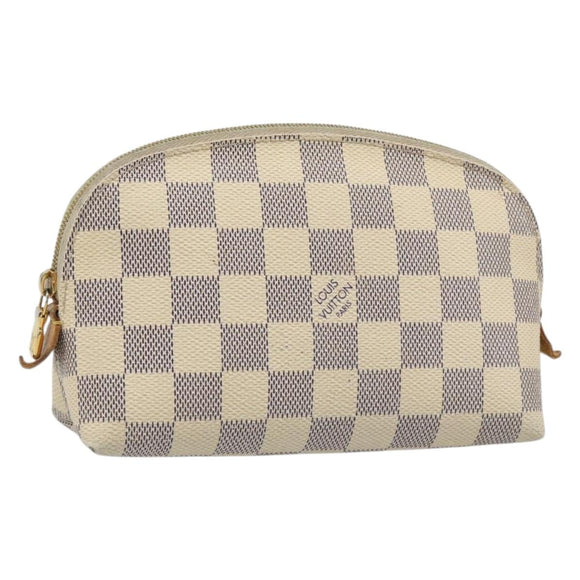 LOUIS VUITTON Damier Azur Pochette Cosmetic PM Etui N60024 LV Auth 185747