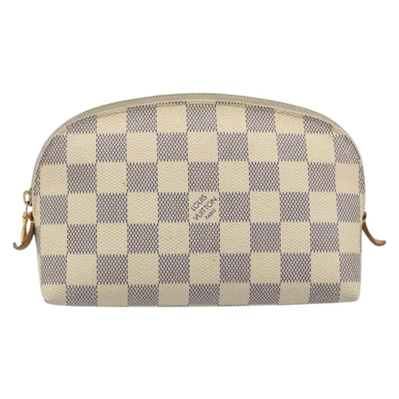LOUIS VUITTON Damier Azur Pochette Cosmetic PM Etui N60024 LV Auth 185747