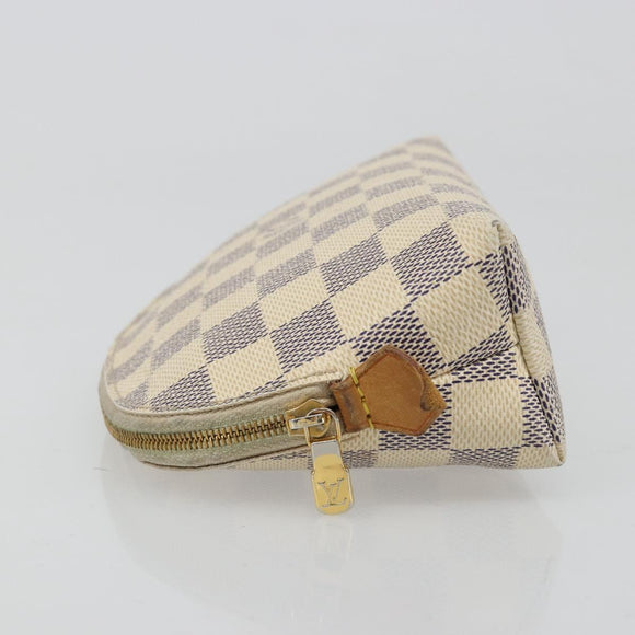 LOUIS VUITTON Damier Azur Pochette Cosmetic PM Etui N60024 LV Auth 185747