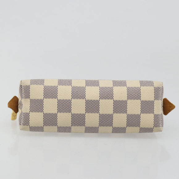LOUIS VUITTON Damier Azur Pochette Cosmetic PM Etui N60024 LV Auth 185747