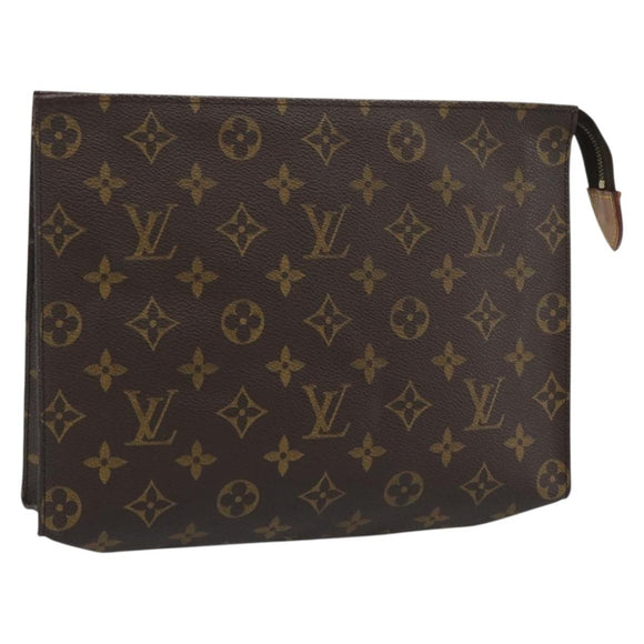 LOUIS VUITTON Monogram Poche Toilette 26 Pouch M47542 LV Auth 185748