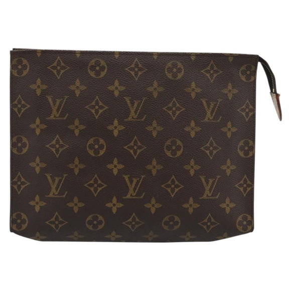 LOUIS VUITTON Monogram Poche Toilette 26 Pouch M47542 LV Auth 185748