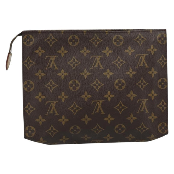 LOUIS VUITTON Monogram Poche Toilette 26 Pouch M47542 LV Auth 185748