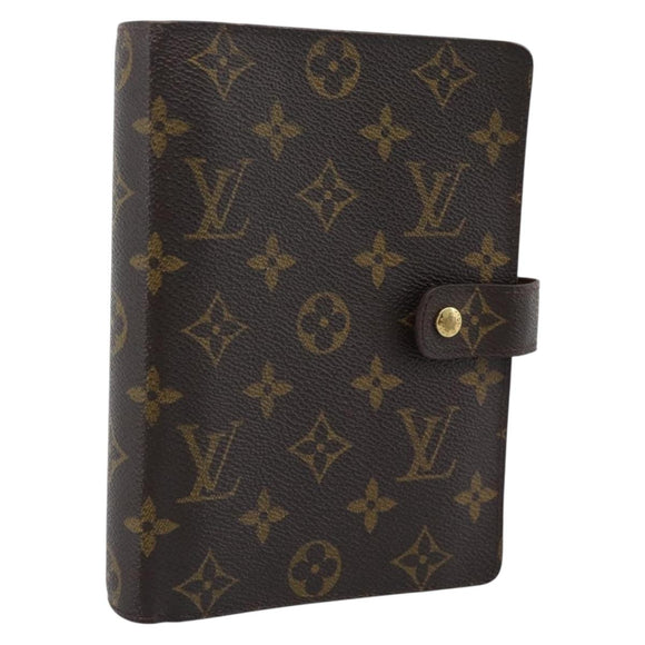 LOUIS VUITTON Monogram Agenda MM Day Planner Cover R20105 LV Auth 185755A