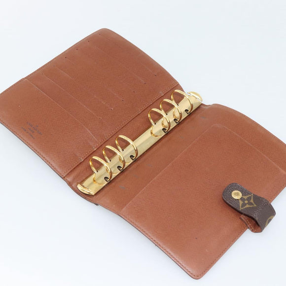 LOUIS VUITTON Monogram Agenda MM Day Planner Cover R20105 LV Auth 185755A