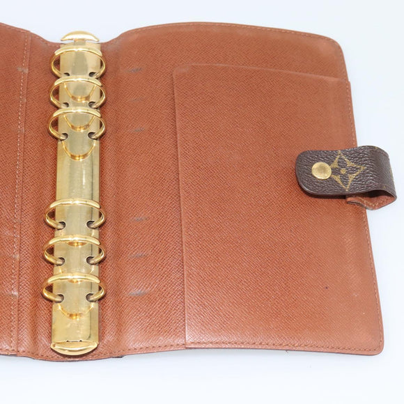 LOUIS VUITTON Monogram Agenda MM Day Planner Cover R20105 LV Auth 185755A