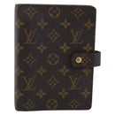 LOUIS VUITTON Monogram Agenda MM Day Planner Cover R20105 LV Auth 185755A-13