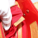 LOUIS VUITTON Monogram Vernis Reade MM Hand Bag Red Rouge M91086 LV Auth 185756-12