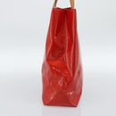 LOUIS VUITTON Monogram Vernis Reade MM Hand Bag Red Rouge M91086 LV Auth 185756-3