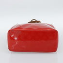 LOUIS VUITTON Monogram Vernis Reade MM Hand Bag Red Rouge M91086 LV Auth 185756-5