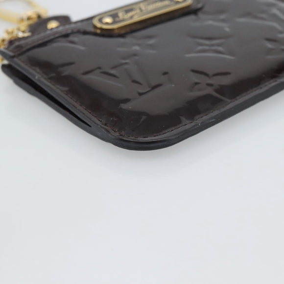 LOUIS VUITTON Monogram Vernis Pochette Cles NM Purse Amarante M93557 Auth 185763