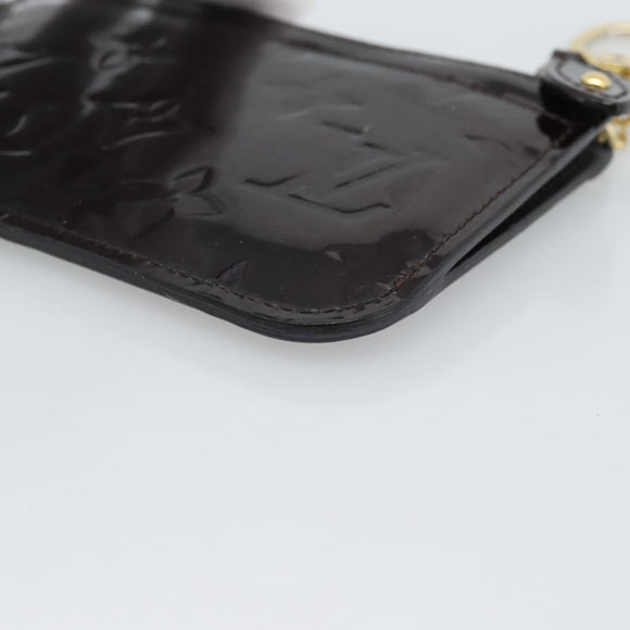 LOUIS VUITTON Monogram Vernis Pochette Cles NM Purse Amarante M93557 Auth 185763