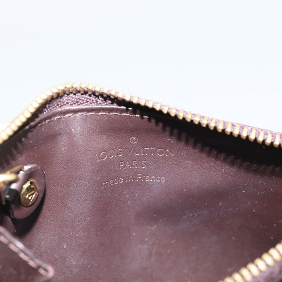 LOUIS VUITTON Monogram Vernis Pochette Cles NM Purse Amarante M93557 Auth 185763