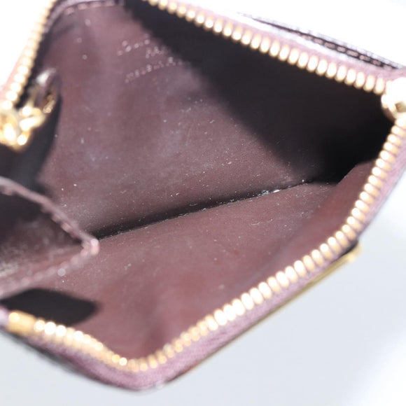 LOUIS VUITTON Monogram Vernis Pochette Cles NM Purse Amarante M93557 Auth 185763