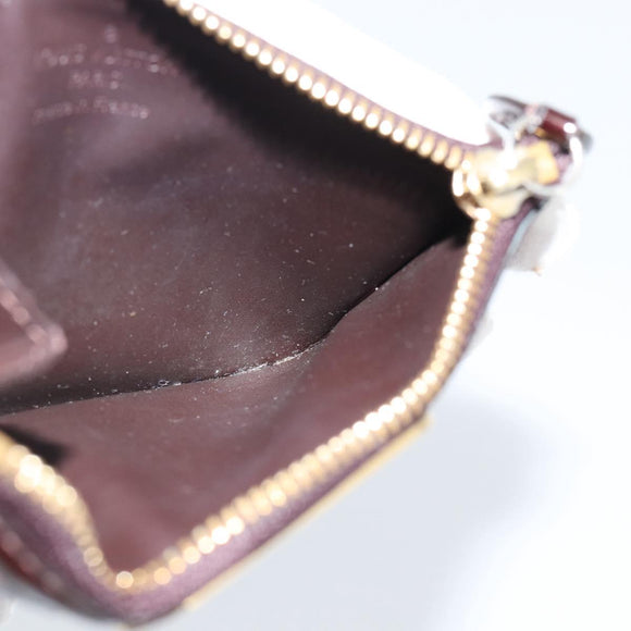LOUIS VUITTON Monogram Vernis Pochette Cles NM Purse Amarante M93557 Auth 185763