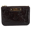 LOUIS VUITTON Monogram Vernis Pochette Cles NM Purse Amarante M93557 Auth 185763-13