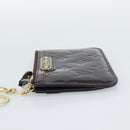 LOUIS VUITTON Monogram Vernis Pochette Cles NM Purse Amarante M93557 Auth 185763-4