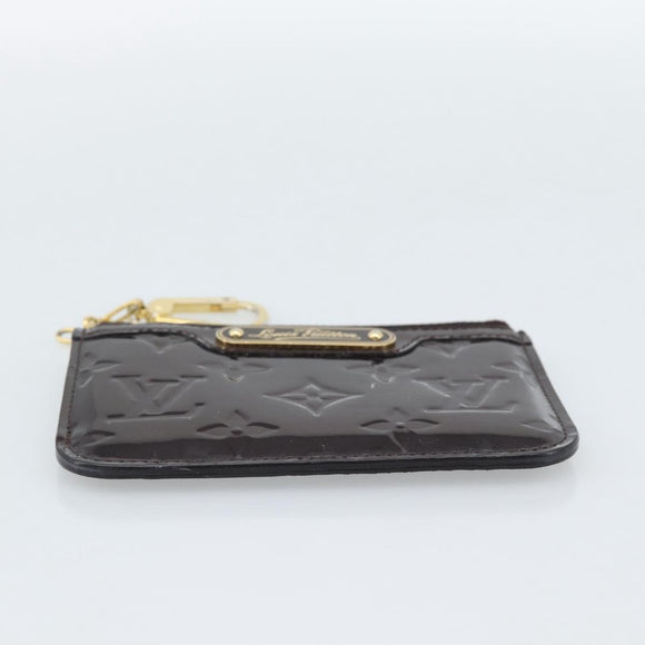 LOUIS VUITTON Monogram Vernis Pochette Cles NM Purse Amarante M93557 Auth 185763