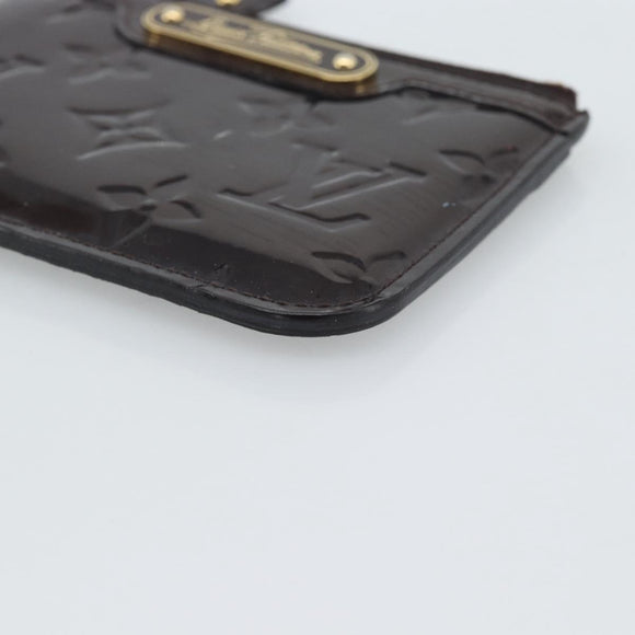 LOUIS VUITTON Monogram Vernis Pochette Cles NM Purse Amarante M93557 Auth 185763