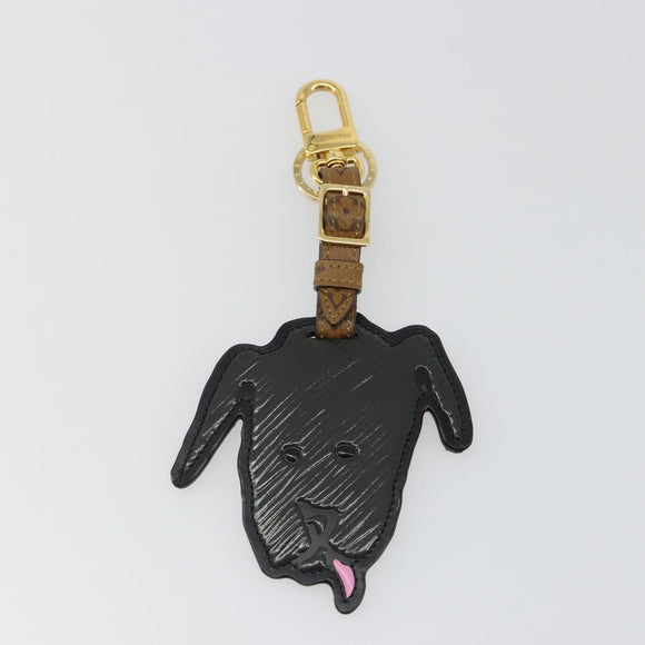 LOUIS VUITTON Catgram Porte Cles Porto Address Charm Black MP2281 Auth 185764M