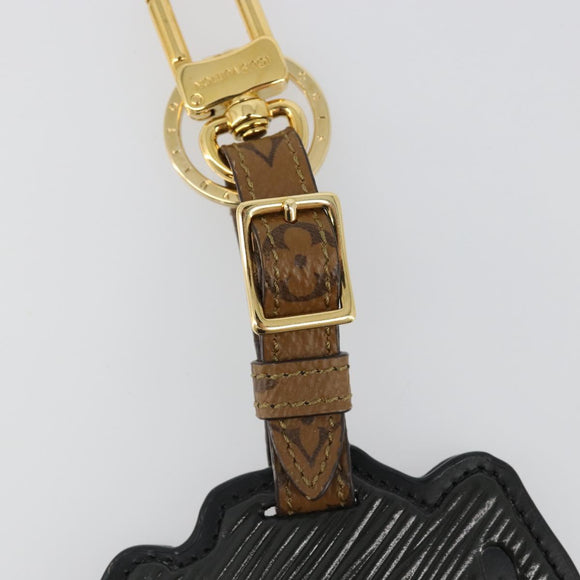 LOUIS VUITTON Catgram Porte Cles Porto Address Charm Black MP2281 Auth 185764M