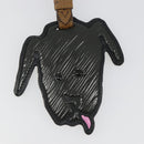 LOUIS VUITTON Catgram Porte Cles Porto Address Charm Black MP2281 Auth 185764M-2