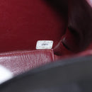 CHANEL Matelasse Chain Hand Bag Lamb Skin Black Silver CC Auth 185765-24