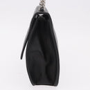 CHANEL Matelasse Chain Hand Bag Lamb Skin Black Silver CC Auth 185765-4