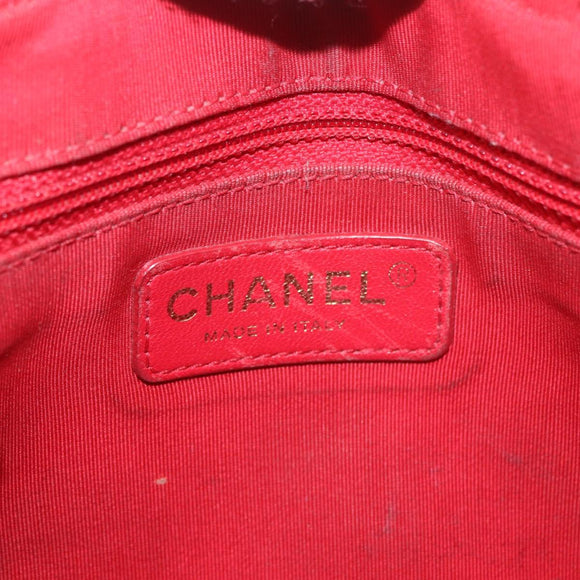CHANEL Matelasse Ketting Schoudertas Canvas Beige Goud CC Auth 185766