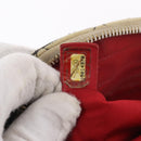 CHANEL Matelasse Chain Shoulder Bag Canvas Beige Gold CC Auth 185766-12
