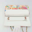 CHANEL Chain Double Flap Matelasse 25 Bag leather Multicolor CC Auth 185767SM-16