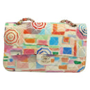 CHANEL Chain Double Flap Matelasse 25 Bag leather Multicolor CC Auth 185767SM-2