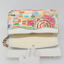 CHANEL Chain Double Flap Matelasse 25 Bag leather Multicolor CC Auth 185767SM-20